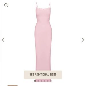 SKIMS FITS EVERYBODY LACE LONG SLIP DRESS CHERRY BLOSSOM VALENTINES DAY COLLAB